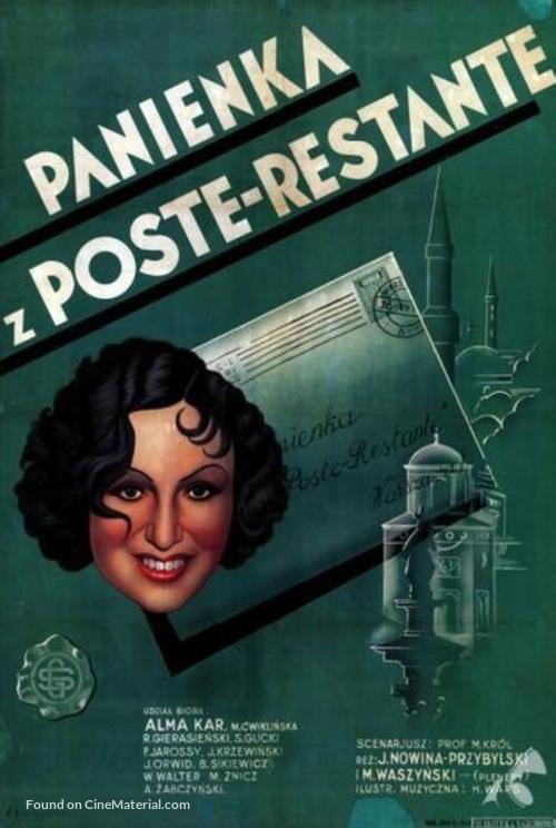 Panienka z poste restante - Polish Movie Poster