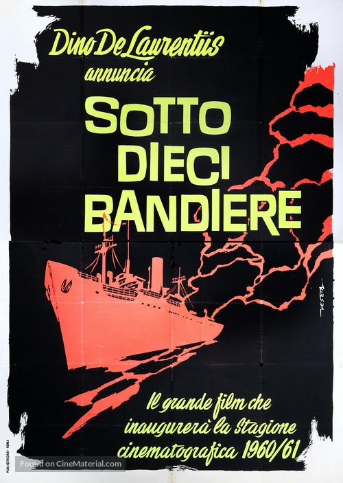 Sotto dieci bandiere - Italian Movie Poster