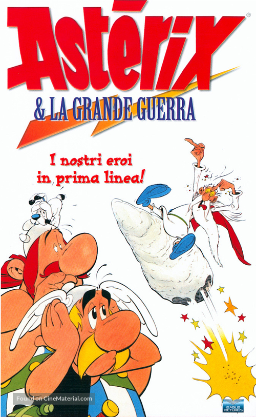 Ast&eacute;rix et le coup du menhir - Italian VHS movie cover