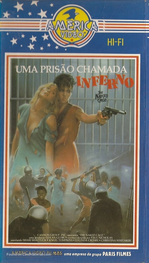 The Naked Cage - Brazilian VHS movie cover