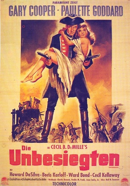 Unconquered - German Movie Poster