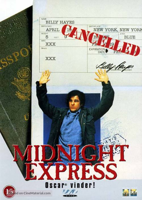 Midnight Express - Danish DVD movie cover