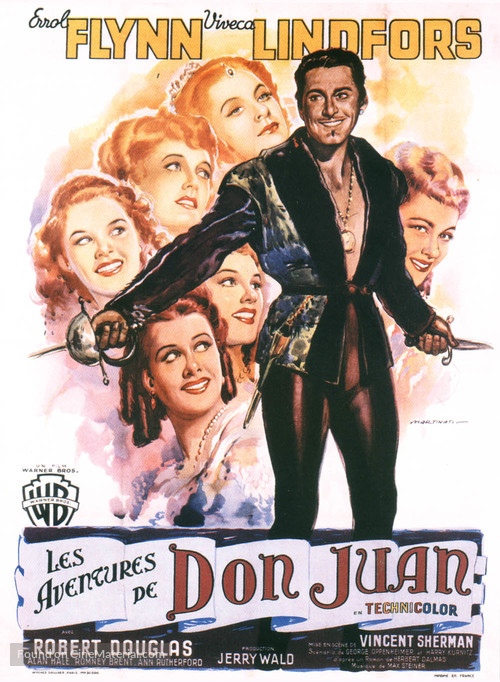 Adventures of Don Juan - French Movie Poster