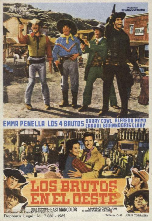 I magnifici brutos del West - Spanish Movie Poster