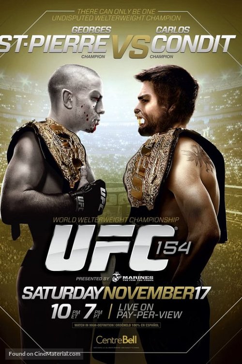 UFC 154: St-Pierre vs. Condit - Movie Poster