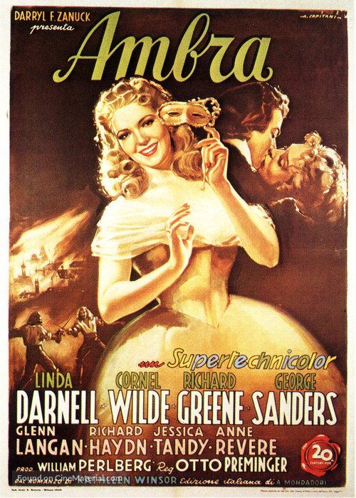 Forever Amber - Italian Movie Poster