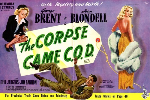 The Corpse Came C.O.D. - British Movie Poster