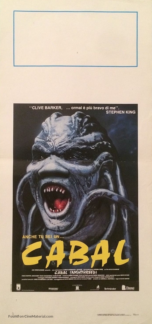Nightbreed - Italian Movie Poster