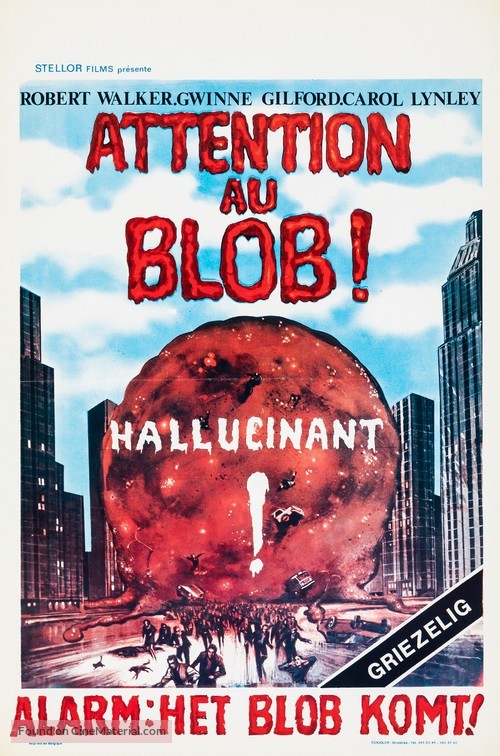 Beware! The Blob - Belgian Movie Poster