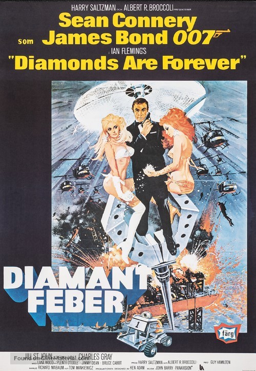Diamonds Are Forever - Swedish Movie Poster