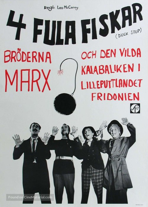 Duck Soup - Swedish Re-release movie poster