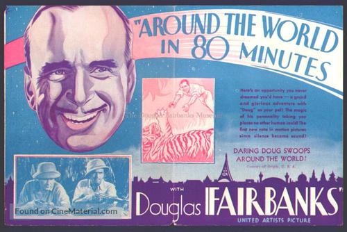 Around the World in 80 Minutes with Douglas Fairbanks - British Movie Poster