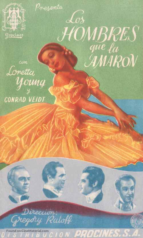 The Men in Her Life - Spanish Movie Poster