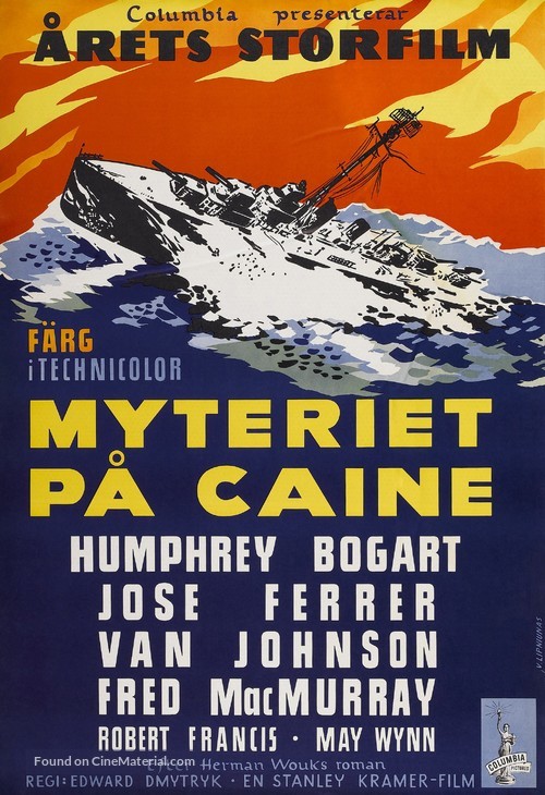 The Caine Mutiny - Swedish Movie Poster