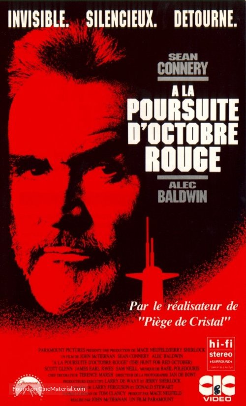 The Hunt for Red October - French VHS movie cover