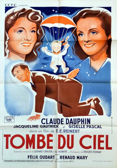 Tomb&eacute; du ciel - French Movie Poster