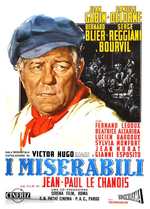 Les Mis&eacute;rables - Italian Movie Poster