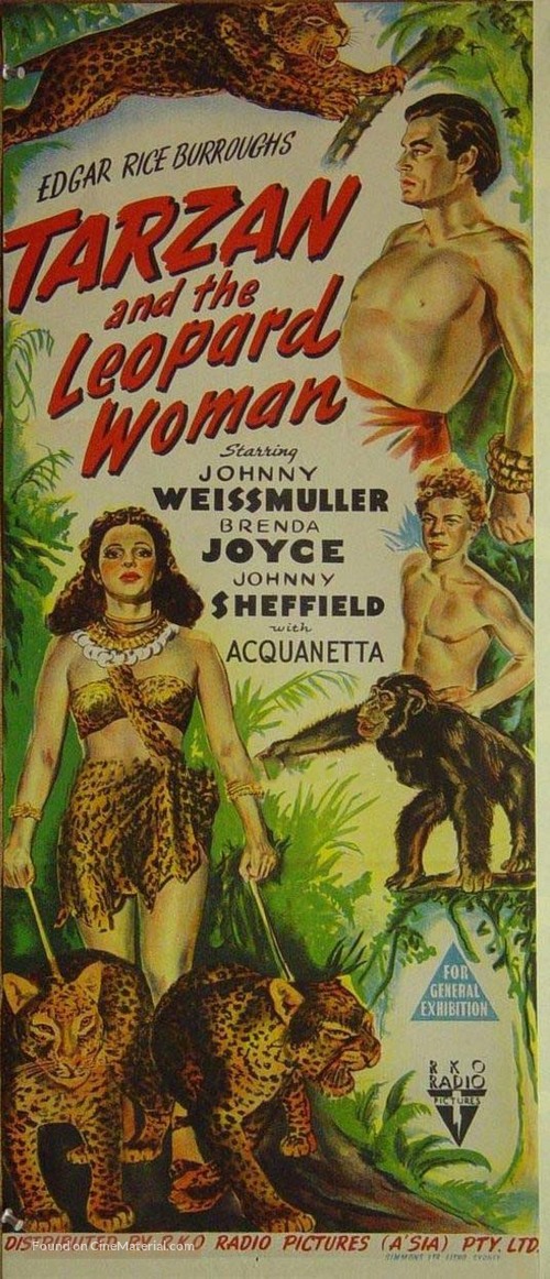 Tarzan and the Leopard Woman - Australian Movie Poster