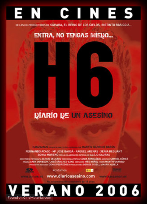 H6: Diario de un asesino - Spanish Movie Poster