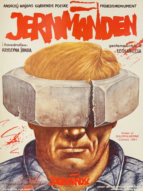 Czlowiek z zelaza - Danish Movie Poster