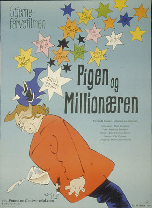 Pigen og million&aelig;ren - Danish Movie Poster
