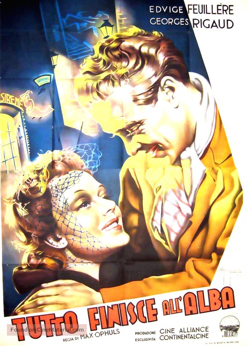 Sans lendemain - Italian Movie Poster