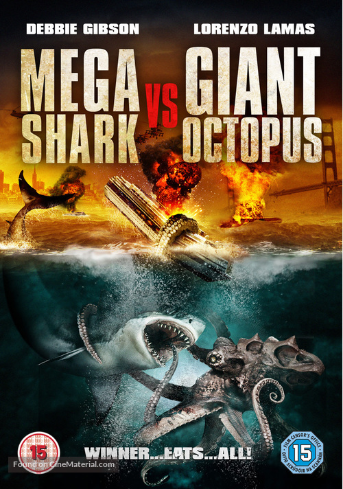 Mega Shark vs. Giant Octopus - British DVD movie cover