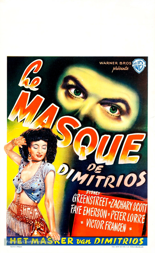 The Mask of Dimitrios - Belgian Movie Poster
