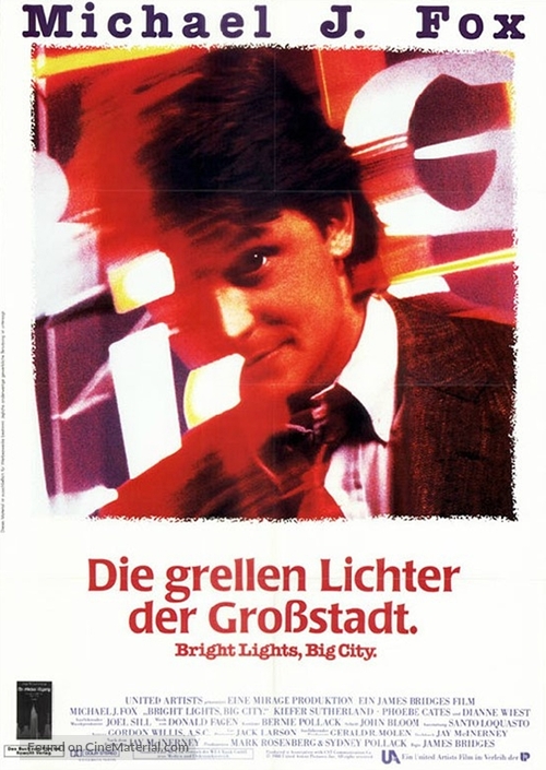 Bright Lights, Big City - German Movie Poster