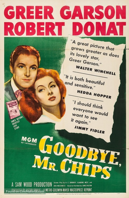 Goodbye, Mr. Chips - Re-release movie poster