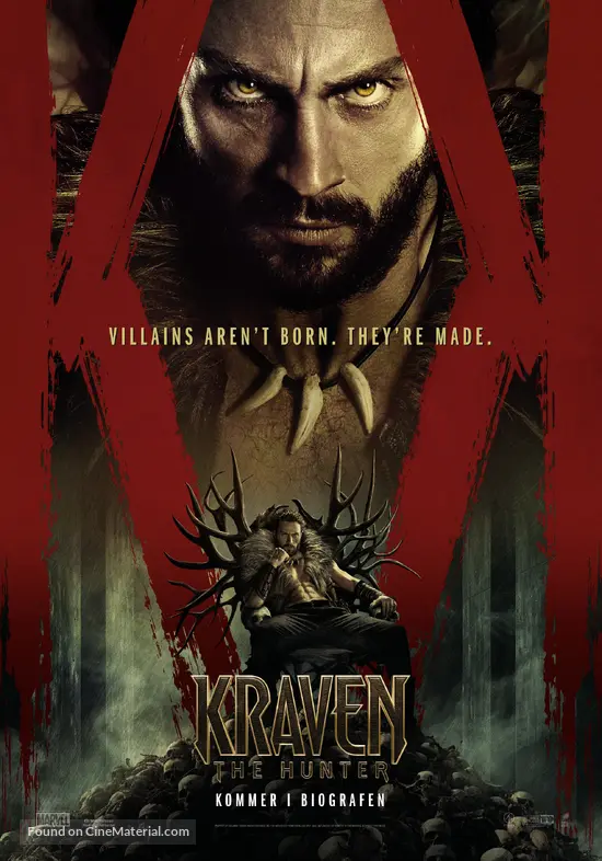 Kraven the Hunter - Danish Movie Poster