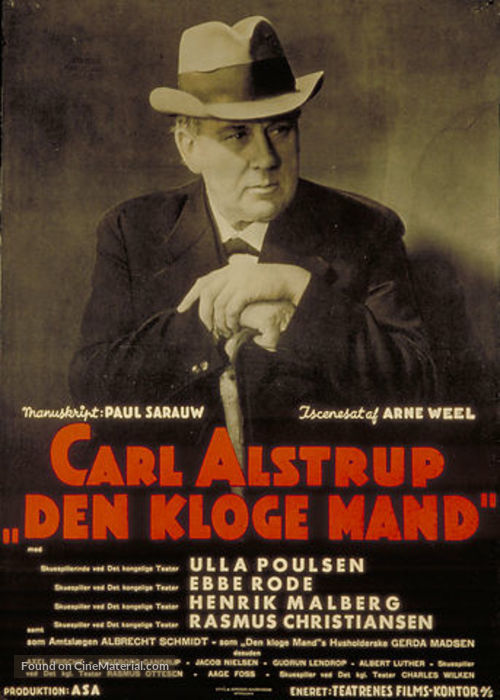 Den kloge Mand - Danish Movie Poster