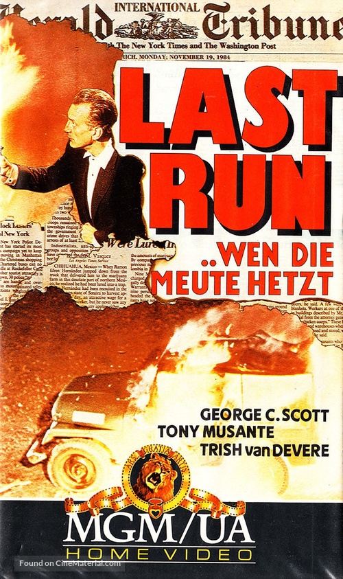 The Last Run - German VHS movie cover