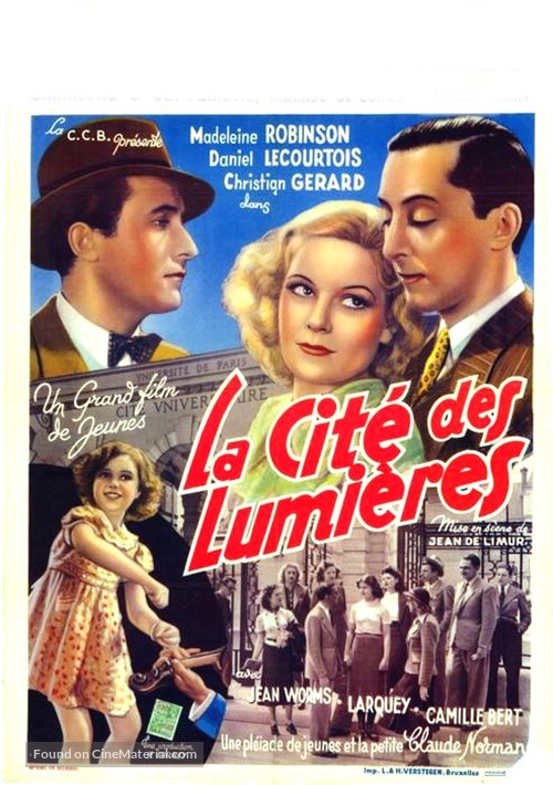 La cit&eacute; des lumi&egrave;res - Belgian Movie Poster