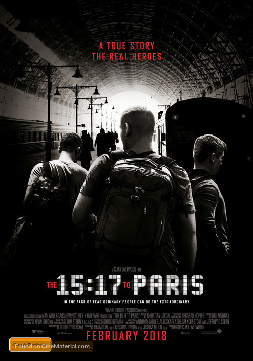 The 15:17 to Paris - Australian Movie Poster