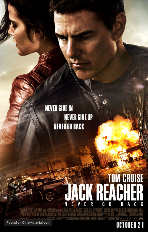 Jack Reacher: Never Go Back - British Movie Poster