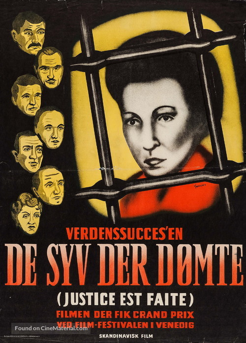 Justice est faite - Danish Movie Poster