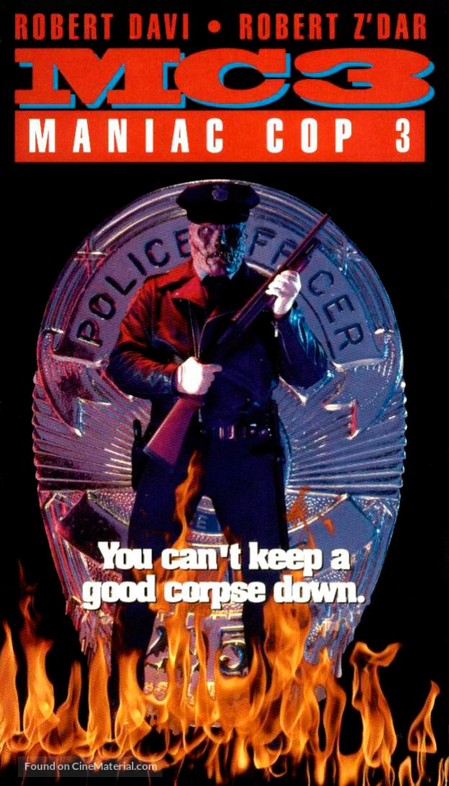 Maniac Cop 3: Badge of Silence - VHS movie cover