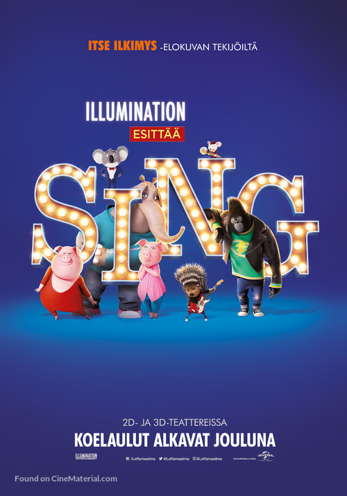 Sing - Finnish Movie Poster