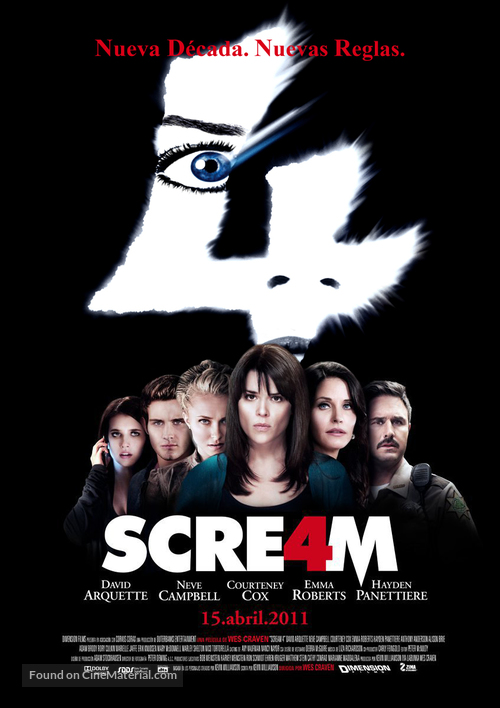 Scream 4 - Mexican Movie Poster