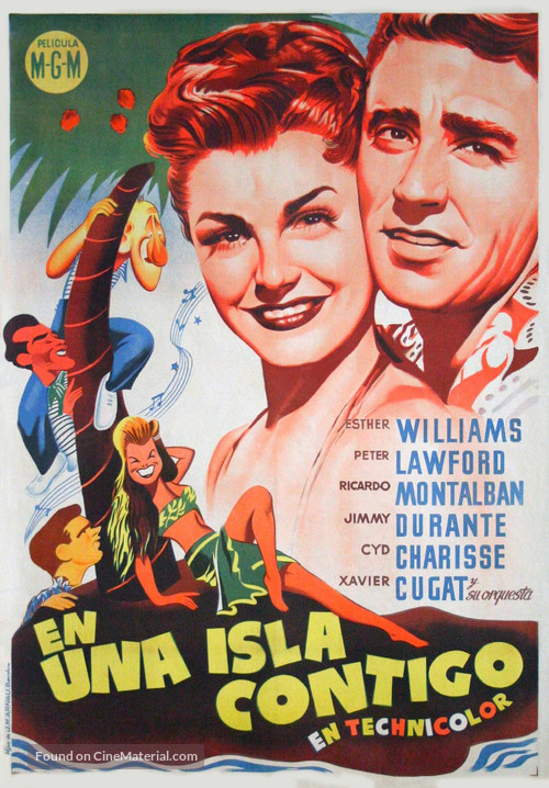 On an Island with You - Spanish Movie Poster