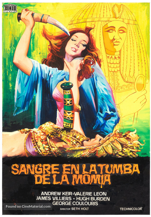 Blood from the Mummy&#039;s Tomb - Spanish Movie Poster