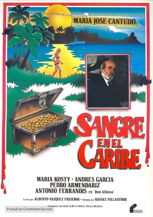 Sangre en el Caribe - Spanish Movie Poster