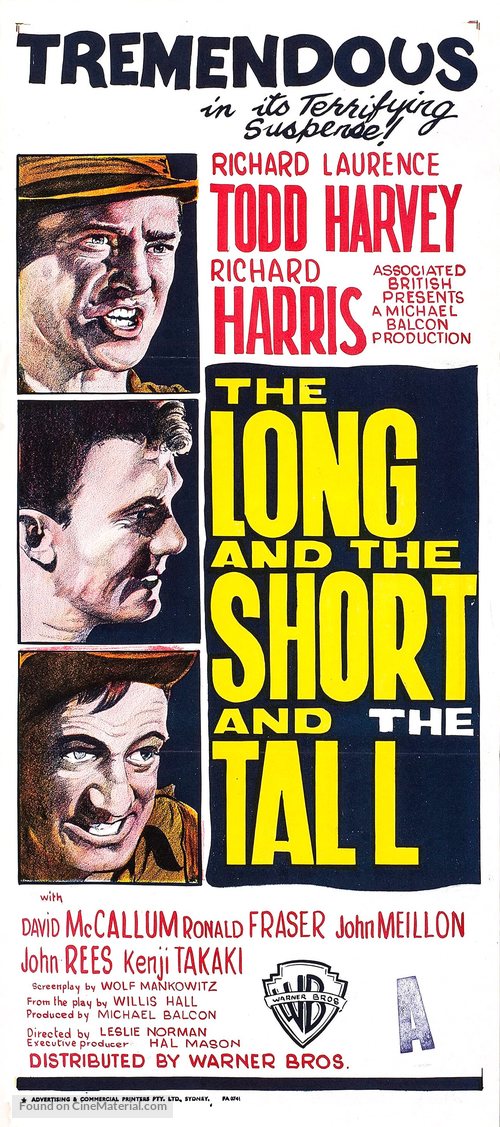 The Long and the Short and the Tall - Australian Movie Poster