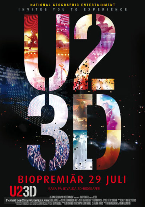 U2 3D - Swedish Movie Poster