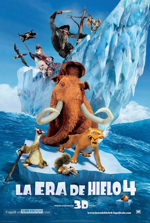 Ice Age: Continental Drift - Mexican Movie Poster