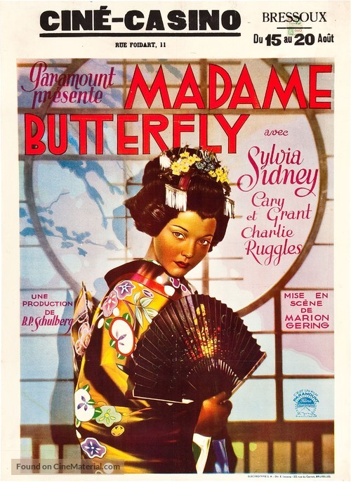 Madame Butterfly - Belgian Movie Poster