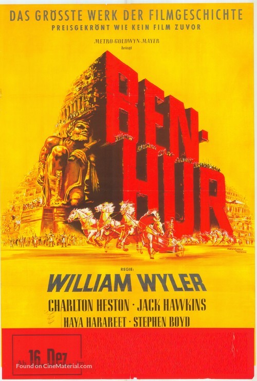 Ben-Hur - German Movie Poster