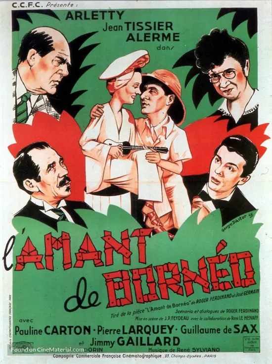 L&#039;amant de Born&egrave;o - French Movie Poster