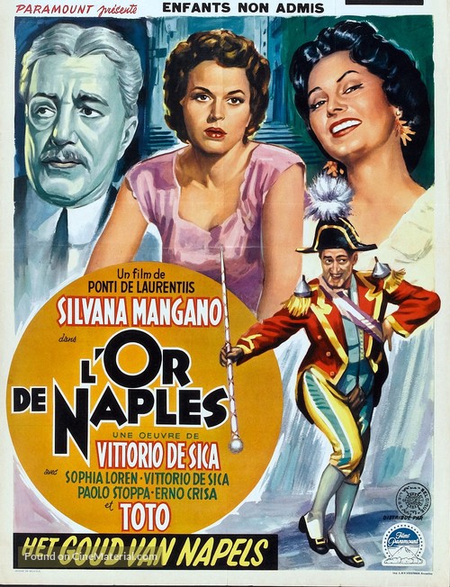 L&#039;oro di Napoli - Belgian Movie Poster